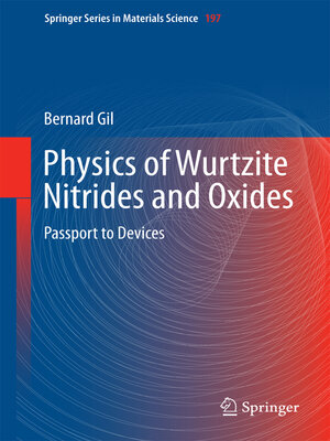 cover image of Physics of Wurtzite Nitrides and Oxides